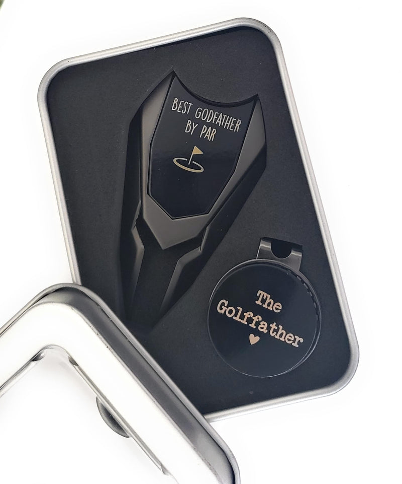 [Australia - AusPower] - Pretty Inappropriate Best Godfather by Par The Golffather Divot Tool and Golf Ball Marker with Hat Clip, Baptism, Christening 
