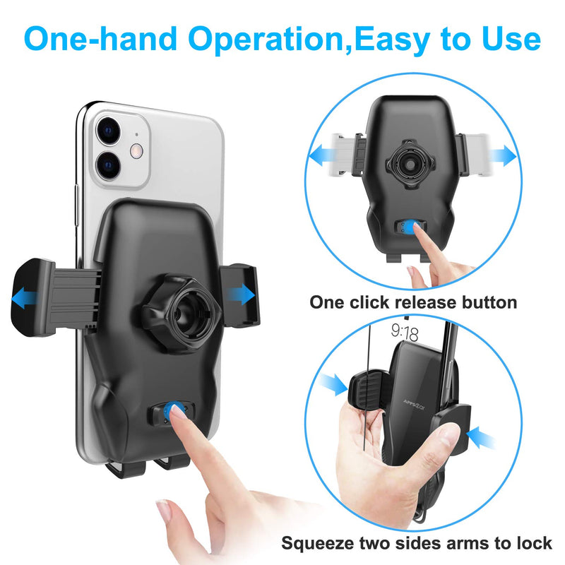 [Australia - AusPower] - Car Phone Holder Mount, APPS2Car Universal Dashboard Windshield Phone Mount for Car, Sturdy Suction Cup Phone Holder with Strong Sticky Gel, Compatible with iPhone, Samsung and All 4-7 inch Phones 