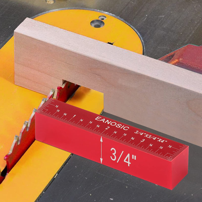 [Australia - AusPower] - EANOSIC Setup Blocks Height Gauge Set, 8pcs Precision Aluminum Setup Bars for Router and Table Saw Accessories Woodworking Set Up, Bars Include Laser Engraved Size Markings (Extra Long 4 Inch) 