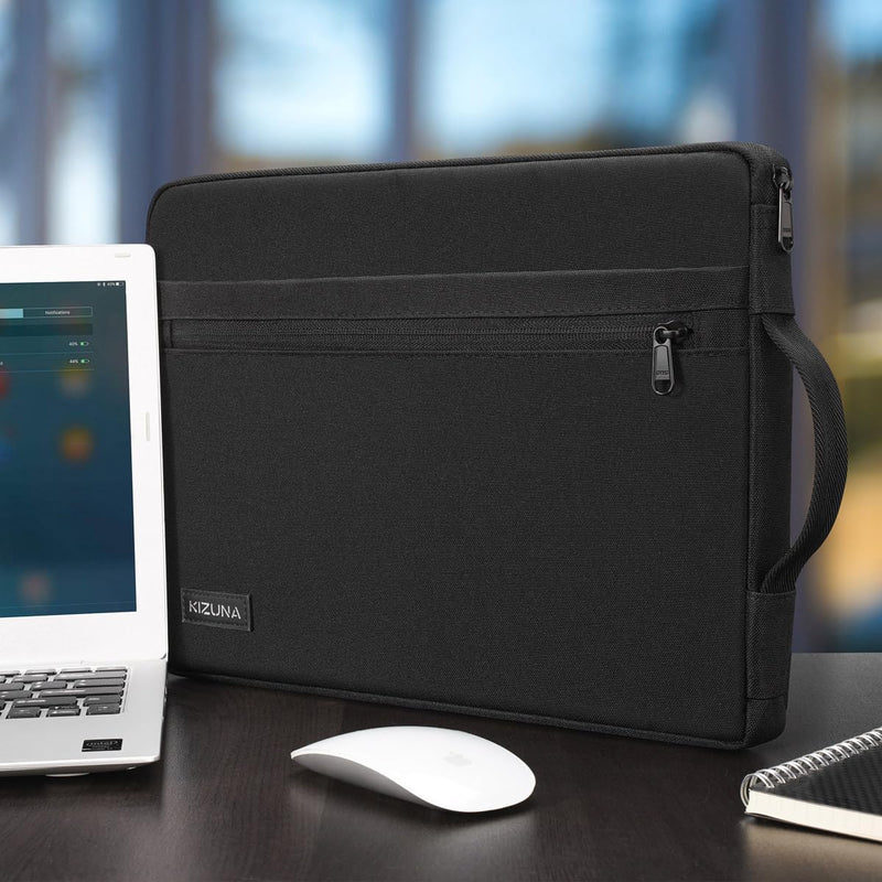 [Australia - AusPower] - KIZUNA Laptop Tablet Sleeve 10 Inch Water-Resistant Computer Case Hand Bag for 9.7"- 11" iPad Pro/10.2 iPad/10.9 iPad/10.5" Samsung Galaxy Tab/10.5" Surface Go 3/10.1" Lenovo Smart,Black 9.7-10.5 Inch / 11" iPad Pro 2020 Black 