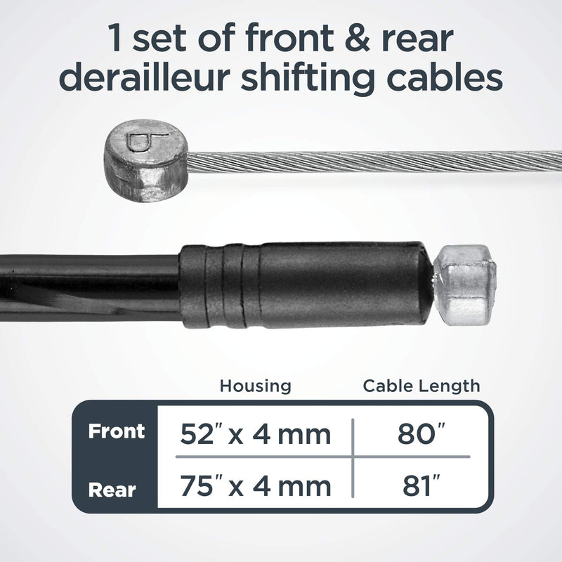 [Australia - AusPower] - Schwinn Bike Brake and Derailleur Cable Repair Set , Black 