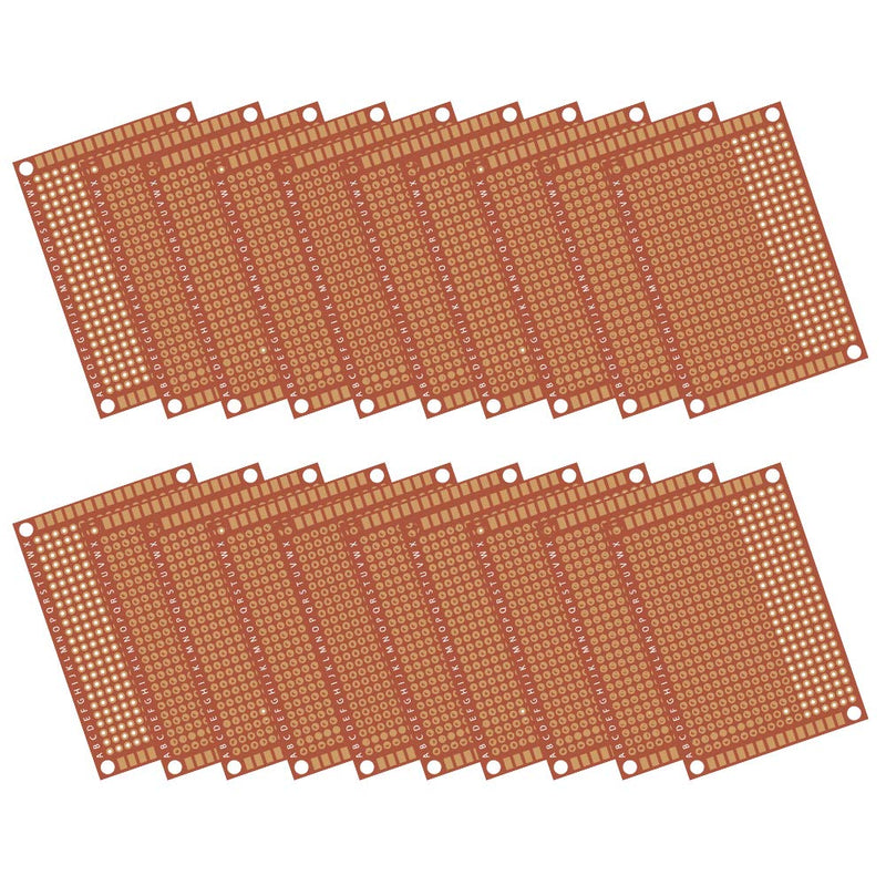 [Australia - AusPower] - 20 Pcs Copper Perfboard Paper Composite PCB Boards (5 cm x 7 cm) Universal Breadboard Single Sided Printed Circuit Board for Prototyping and Electronic Making 20pcs 5*7 Single Sided PCB Board 