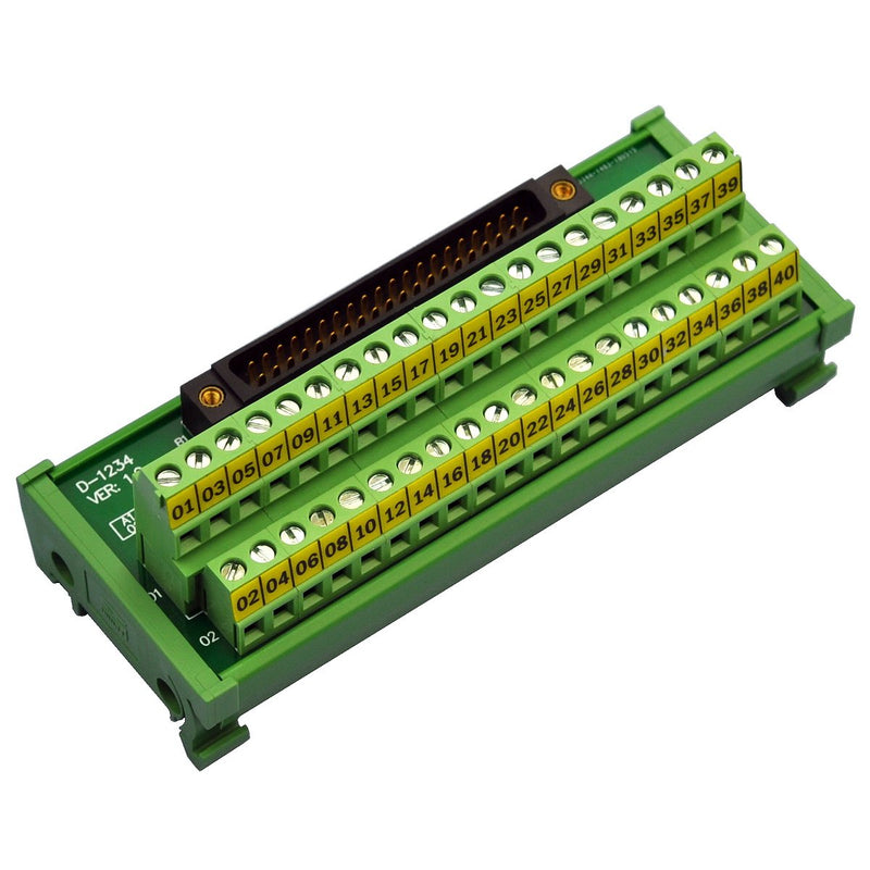 [Australia - AusPower] - Electronics-Salon Compatible XW2B-40F5-P 40Pin Rectangular Connector-Terminal Block Conversion Module, for PLC Wiring. MD-D1234T-1 