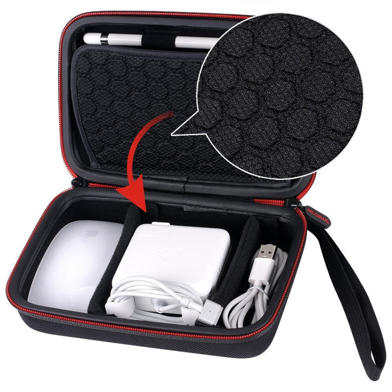 [Australia - AusPower] - Smatree Hard Case Compatible for Apple14&16inch MacBook Pro's Pencil,Magic Mouse,Magsafe Power Adapter,BeatsX, Monster Magnetic Charging Cable,Travel MacBook Pro Accessories Organizer Bag,Black Black 