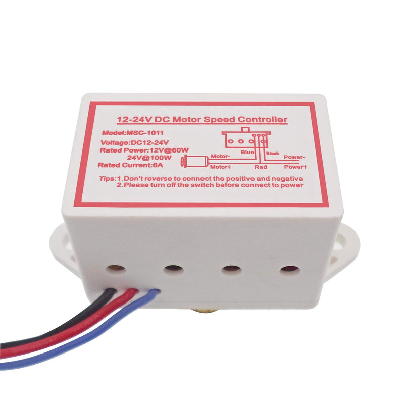 [Australia - AusPower] - DIGITEN PWM DC Electrical Motor Speed Control Governor 6A AMP 12-24V VOLT 13KHZ Controller Switch white 