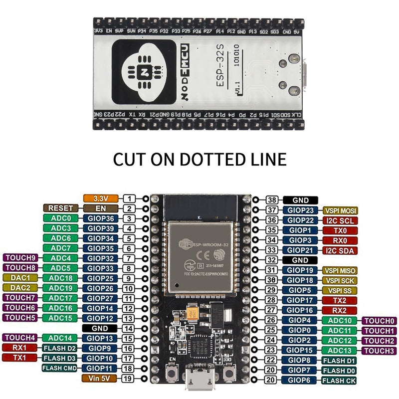 [Australia - AusPower] - AITRIP 3PCS Development Board 2.4 GHz Dual Core WLAN WiFi + Bluetooth 2-in-1 Microcontroller ESP-WROOM-32 Chip CP2102 38 pins for ESP32 for Arduino 