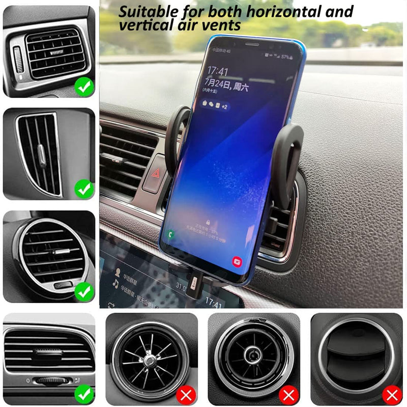 [Australia - AusPower] - Air Vent Phone Holder for Car Universal, Car Phone Mount Hand Free Phone Cradle Vent Compatible with Smartphone iPhone, Samsung, LG and More Android Cellphone 