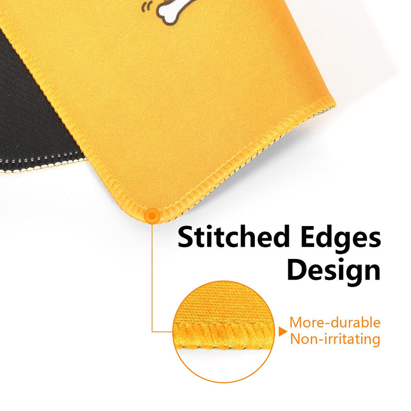 [Australia - AusPower] - Gaming Mouse Pad with Nonslip Rubber Base|Comfy, Foldable Mat for Desktop, Laptop, Keyboard, Rectangle Mouse Pad with High Resolution Enjoy Precise & Smooth Operating Experience by Qisan(Work Corgi) Yellow -Work Corgi(Rectangle standard) 