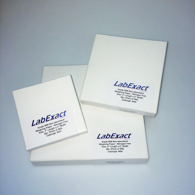 [Australia - AusPower] - LabExact 1200158 W33 Cellulose Weighing Paper Sheet, Nitrogen Free, Non-Absorbing, High-Gloss, 3 x 3 Inches (Pack of 500) 1 