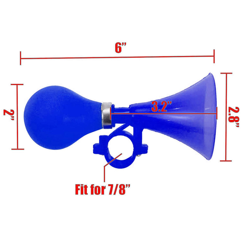 [Australia - AusPower] - Modengzhe Blue ABS Air Horn for Children's Cycles, Funny Plastic Bike Bugle Clown Horn with Squeeze Bulb 