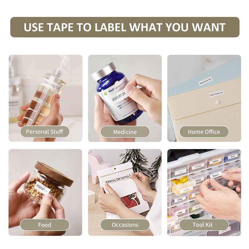 [Australia - AusPower] - MakeID Label Maker Machine with Tape for Storage with 3/5 inch or 16mm Tape Bluetooth USB Rechargeable for Android iOS Label Printer Cute Fonts Emoji Different Calligraphy Stickers Fast and Easy 