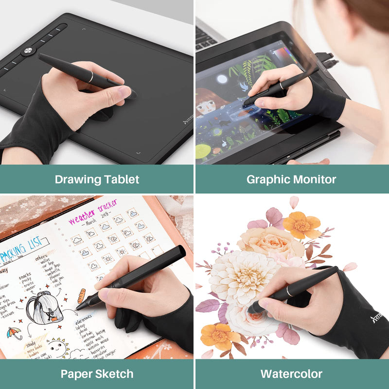 [Australia - AusPower] - Artisul Drawing Glove G05 Artist Glove for Drawing Tablet Digital Art Glove for Right Handed and Left Handed Free Size Drawing Tablet Glove 