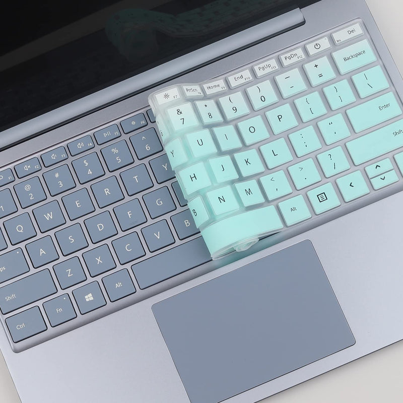 [Australia - AusPower] - MUBUY Keyboard Cover for 12.4" New Microsoft Surface Surface Laptop Go 2 (2022 Release) & 12.4 " Surface Laptop Go (2021 2020 Release) Touchscreen Laptop (Not fit Surface go 10.5") -MintGreen MintGreen 
