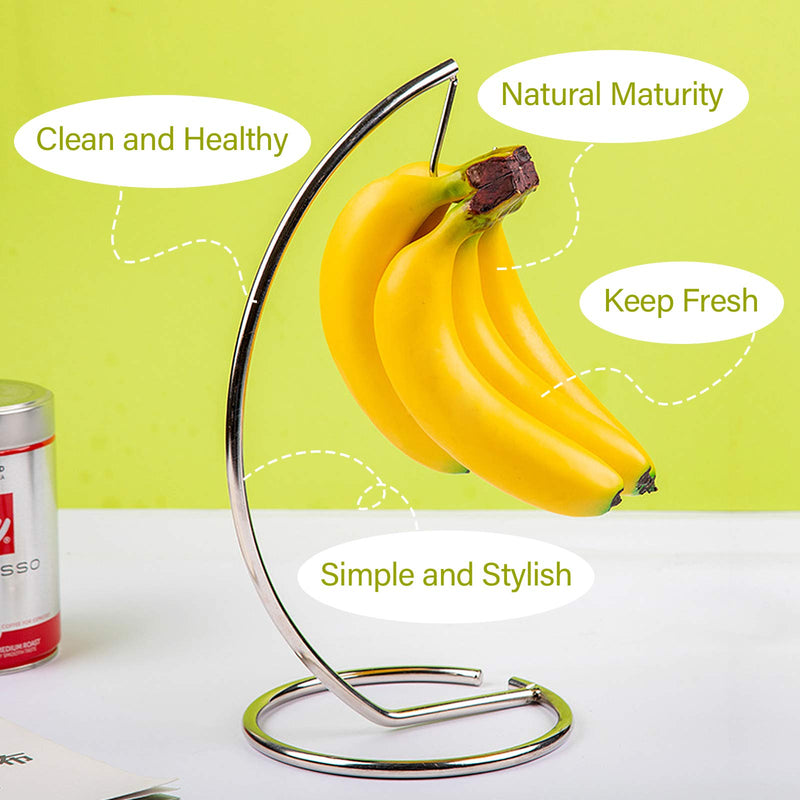 [Australia - AusPower] - Banana Tree Hanger, Stainless Steel Banana Hanging Bracket Wire Banana Tree Stand,Fruit Bowl For Kitchen Counter, Keep All Your Bananas Fresh 