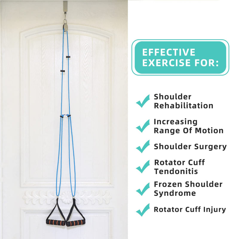 [Australia - AusPower] - Fanwer Shoulder Pulley - Over The Door Recovery Exercise for Frozen Shoulder Rehab, Arm Rehabilitation Exercise System for Shoulder Physical Therapy, Improve Flexibility, Strength, Range of Motion 