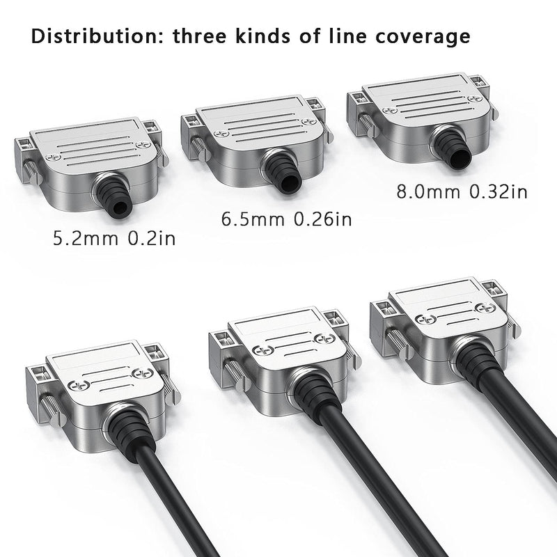 [Australia - AusPower] - 2pack DB25 Male connectors with Metal Cover, 2-Row D-SUB 25 pin Serial Connector , DB25 adapters (2PCS DB25 Male+Metal Hood) 2PCS (DB25 Male+Metal hood) 