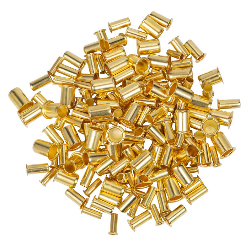 [Australia - AusPower] - Breezliy 160pcs Tube OD(1/4" 5/16'' 3/8" 1/2") Brass Compression Insert,Brass Compression Fitting Assortment Kit , Insert Tube Support Compression Sleeve Fitting 160pcs 4 Sizes Brass Compression Insert 