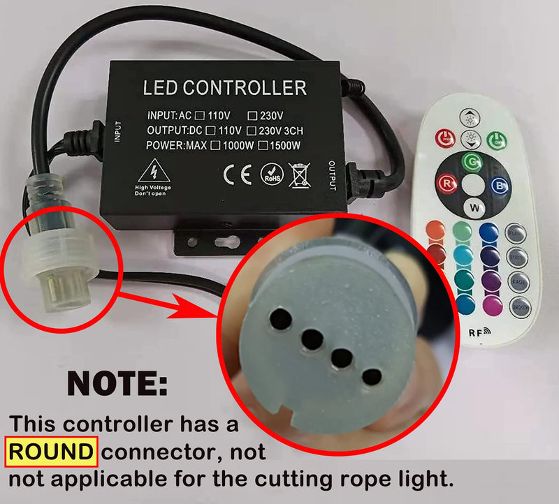 [Australia - AusPower] - Brillihood New Replacement Remote & Controller Pack for RGB Neon Rope Light 