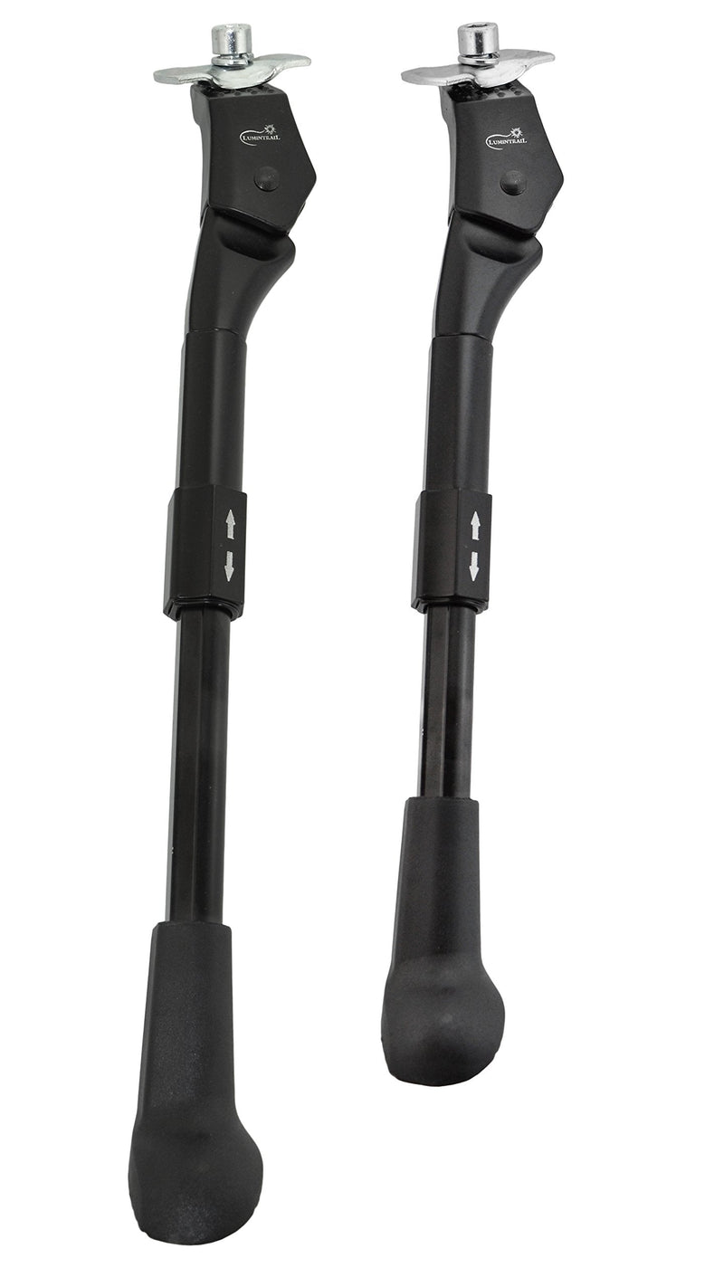 [Australia - AusPower] - Lumintrail Center Mount Bike Kickstand Adjustable Height fits Most 24” 26” 28” 700c Bicycles Black 