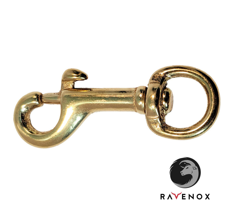 [Australia - AusPower] - Ravenox Snap Hooks Heavy Duty |(Solid Brass)(1/2" x 2-Pack) | 1/2-inch Swivel Snaps | Keychain Clip with Eye Bolt | Swivel Hook, Bolt Snap for Scuba, Flagpoles, Horse Leads, Leashes | Rope Hardware 1/2-inch x 2-Pack Solid Brass 