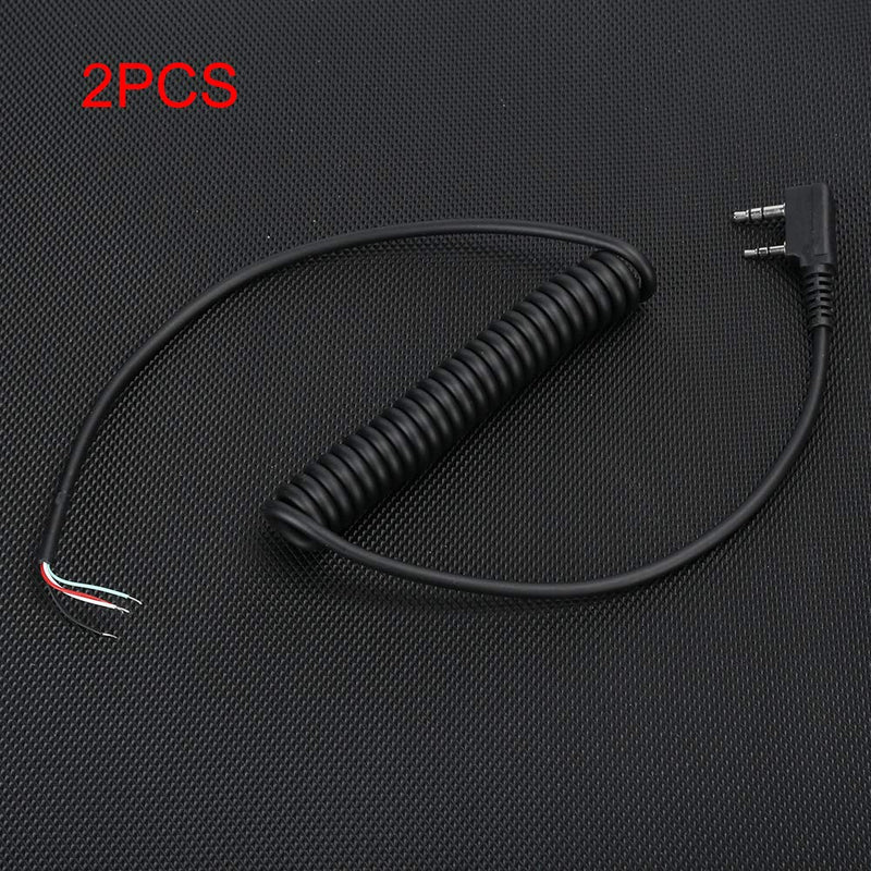 [Australia - AusPower] - Zopsc 2PCS Electric Microphone Speaker Mic 2 Pins 4 Wires Supplies Cable Line for Baofeng UV5R for Kenwood TK370 