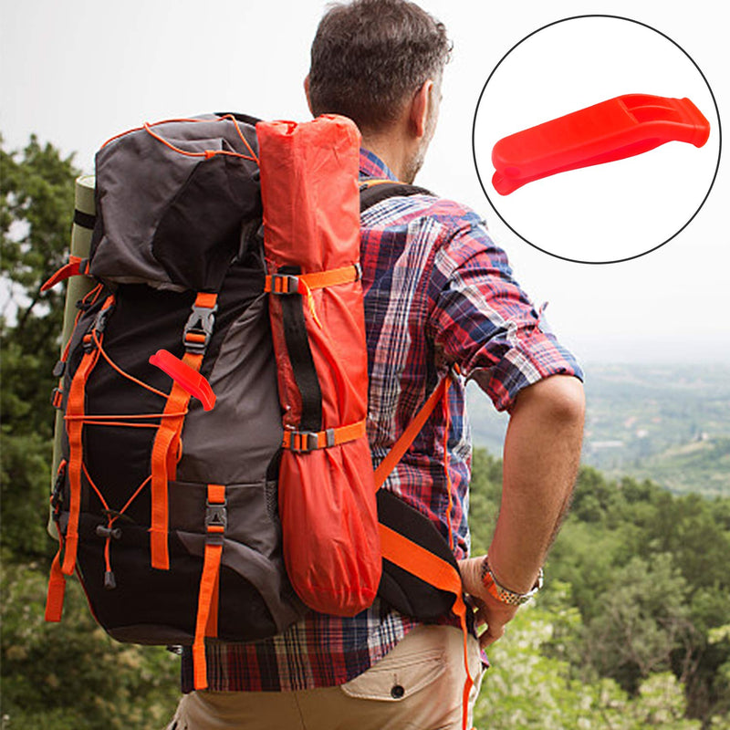 [Australia - AusPower] - Augsun 40 Pcs Emergency Safety Whistle Plastic Whistles Set with Lanyard,Red and Orange 