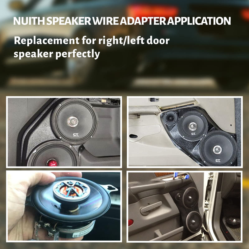 [Australia - AusPower] - NuIth Speaker Wiring Harness Adapter Connector Aftermarket Door Speaker Wire Plug Replacement for 1989-2010 Ford F150, Lincoln Town Car Mazda Miata, Mercury Cougar Vehicles 2PC 