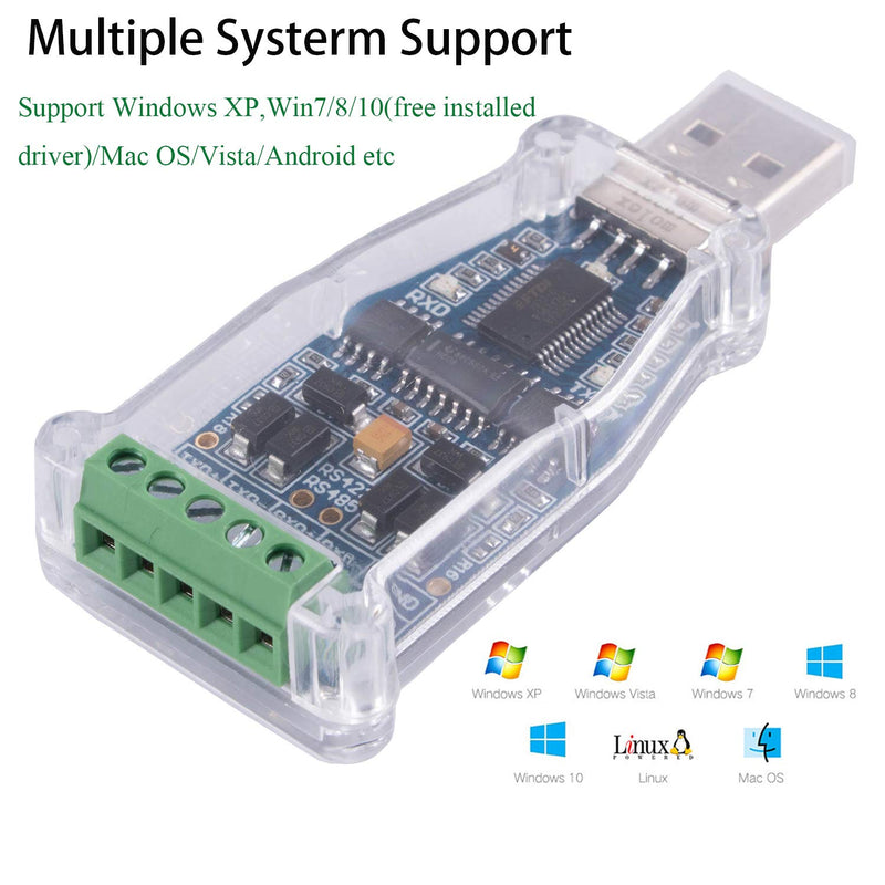 [Australia - AusPower] - USB to RS485 RS422 Serial Adapter FTDI Chip USB to 6Pin Terminal Block Converter Support Win XP Win 7 Win 8 Win10 Mac Android 