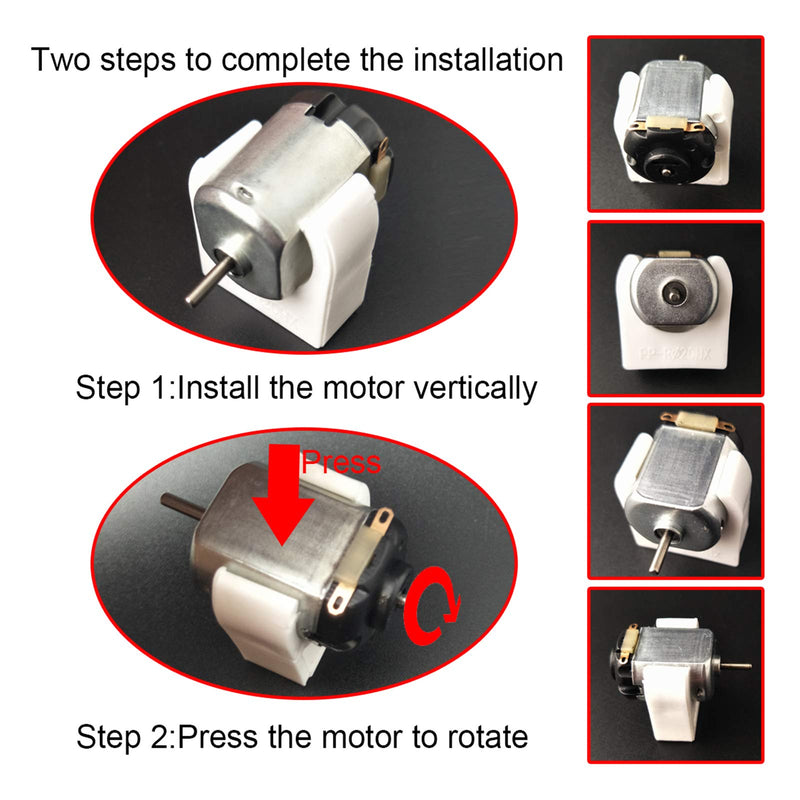 [Australia - AusPower] - EUDAX 15 Pcs Rectangular DC Motor Mini Electric Motor 1.5-3V 24000RPM with 9.8" Lead Wires with Motor Mounting Bracket Holder for DIY Toys 