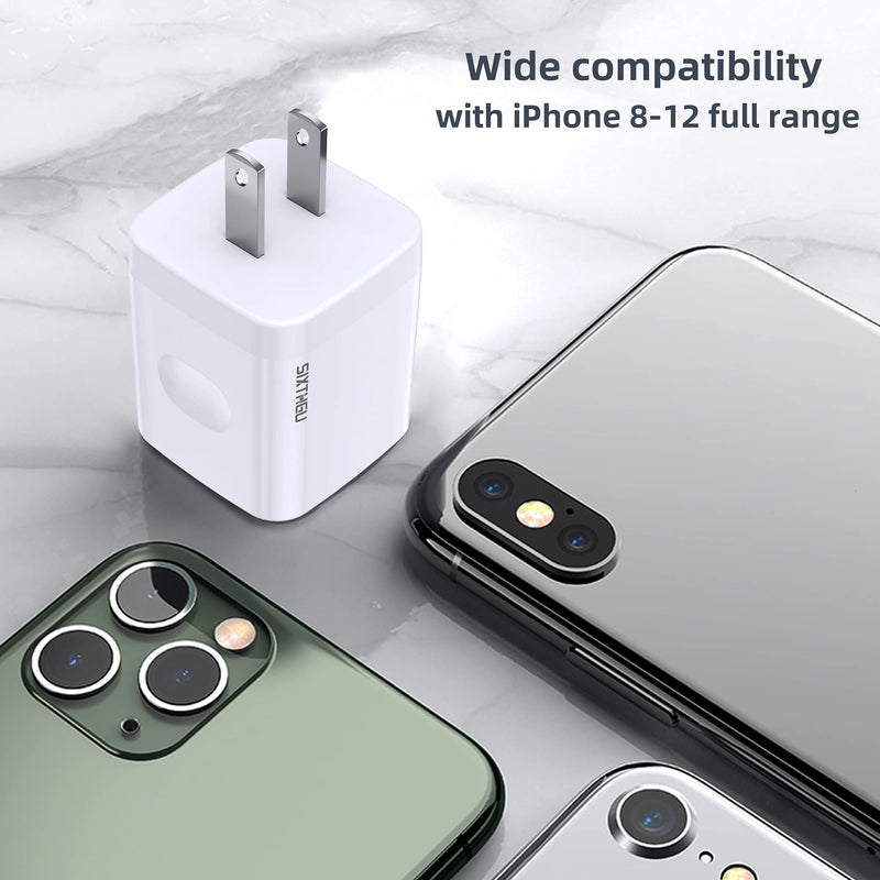[Australia - AusPower] - USB C Charger,SIXTHGU 20W PD Wall Cherger,Fast Charger Block for iPhone 13/12/12 Mini/12 Pro Max/11,Galaxy,iPad Pro and More. 