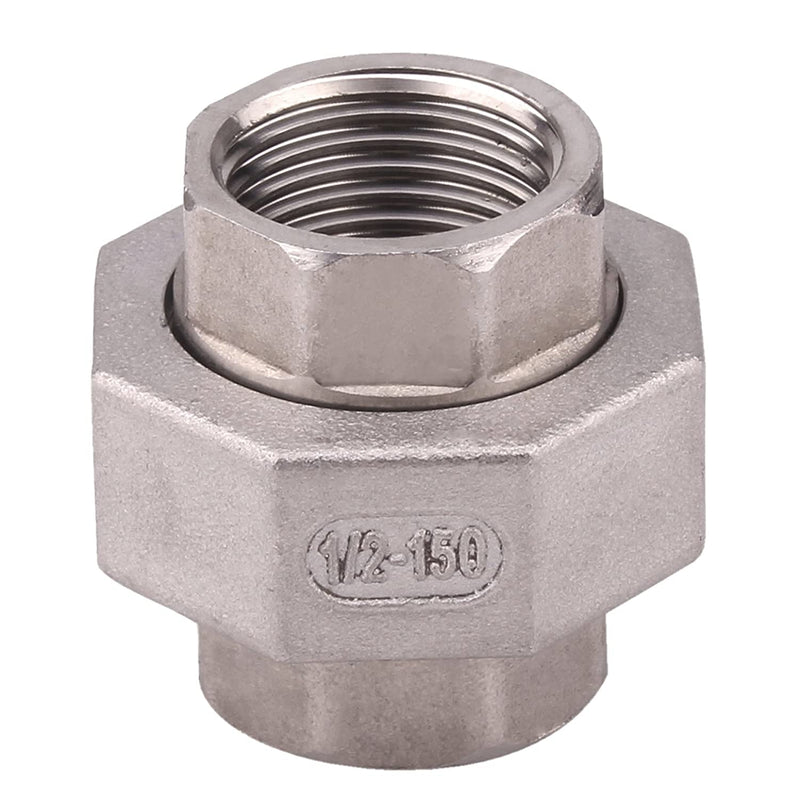 [Australia - AusPower] - DERPIPE Cast Pipe Fittings Union - 1/2" NPT Female Fitting Stainless Steel 304, Class 150 1/2"NPT 
