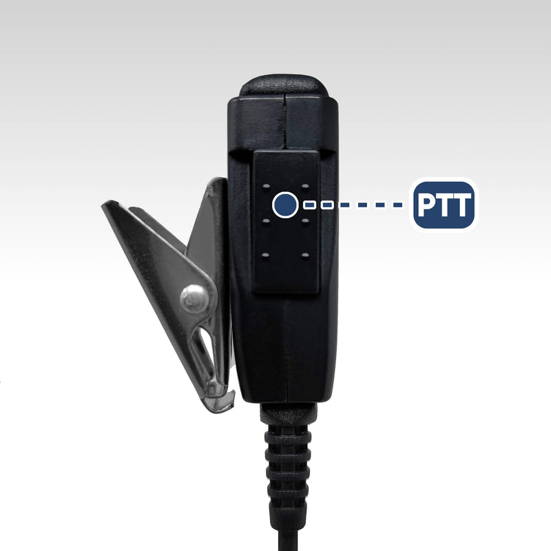 [Australia - AusPower] - Pryme LMC-1EH-01 Pro-Grade 1-Wire Earhook Earpiece Headset with Microphone, Compatible with Kenwood 2-Pin Two Way Radios, NX-340 TK-3402 TK-2170 TK-3312 TK-3360 TK-2312 NX-P1200 NX-P1300 