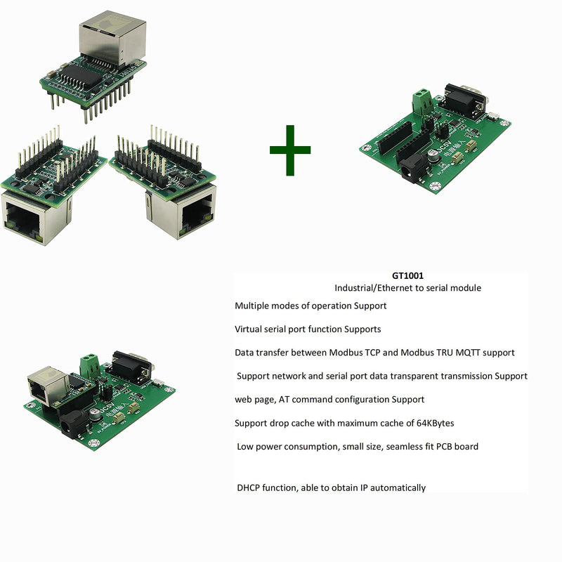 [Australia - AusPower] - BUELEC IOT Serial Port to Ethernet,Server RJ45 to TTL, Modbus Gateway Industrial Super Network Port (GT1001 Ethernet to TTL Module(1PCS) GT1001 Ethernet to TTL module(1PCS) 