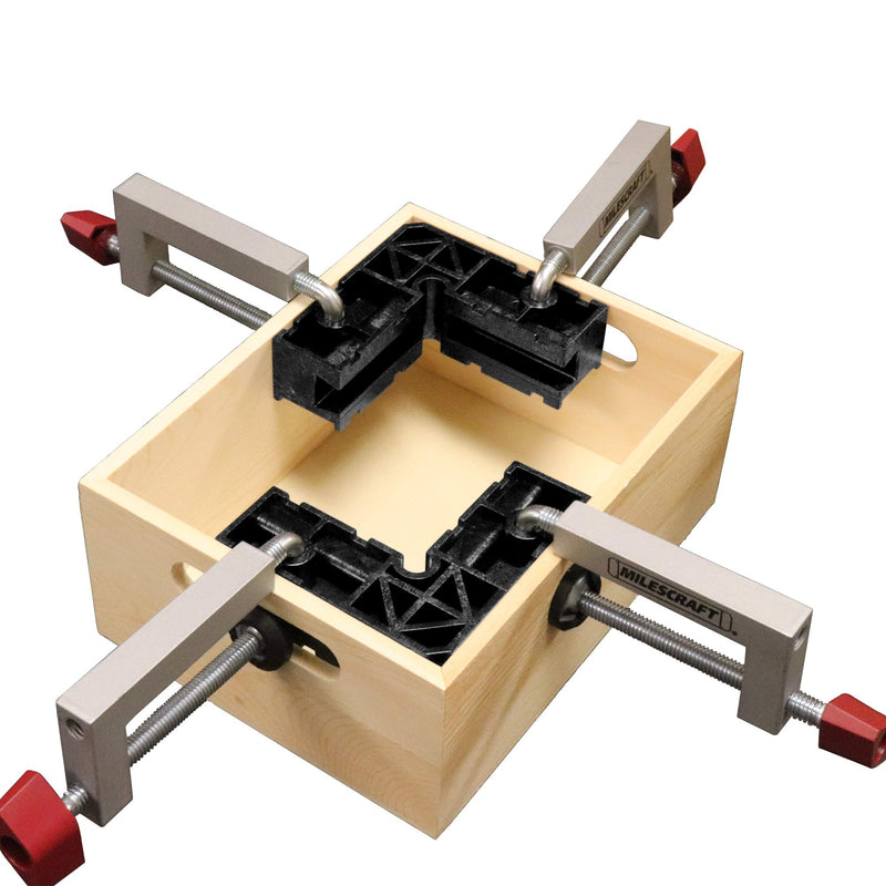 [Australia - AusPower] - Milescraft 4010 4" ClampSquares - 90 Degree Corner Clamp, Positioning/Assembly Squares for Small Projects Jewelry Boxes, Boxes, Etc , Black 