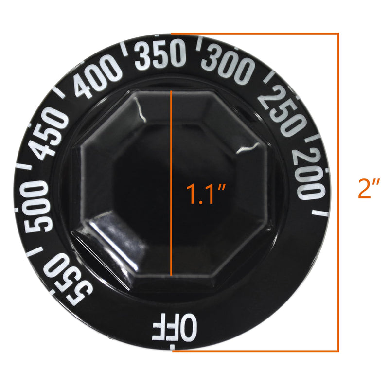[Australia - AusPower] - GYOFFULL 1190573 Thermostat Stove Knob Dial - Off/200-550F Replacement Part Control Compatible with Southbend Range Oven Kitchen Burner Accessories 