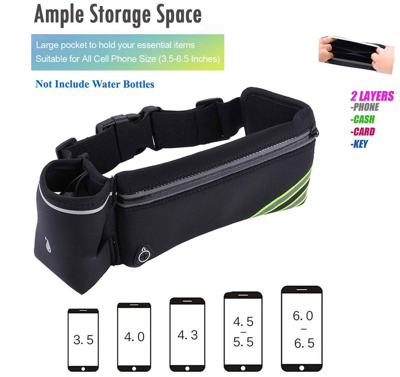 [Australia - AusPower] - Waterproof Running Belt Water Bottle Waist Pack,Sport Fanny Pack Running Pouch for Men Women Runners Mens Waist Bag,Phone Holder for iPhone 11 Pro Max Xs Xr X 8 7 6 Plus in Hybration,Workout,Jogging 