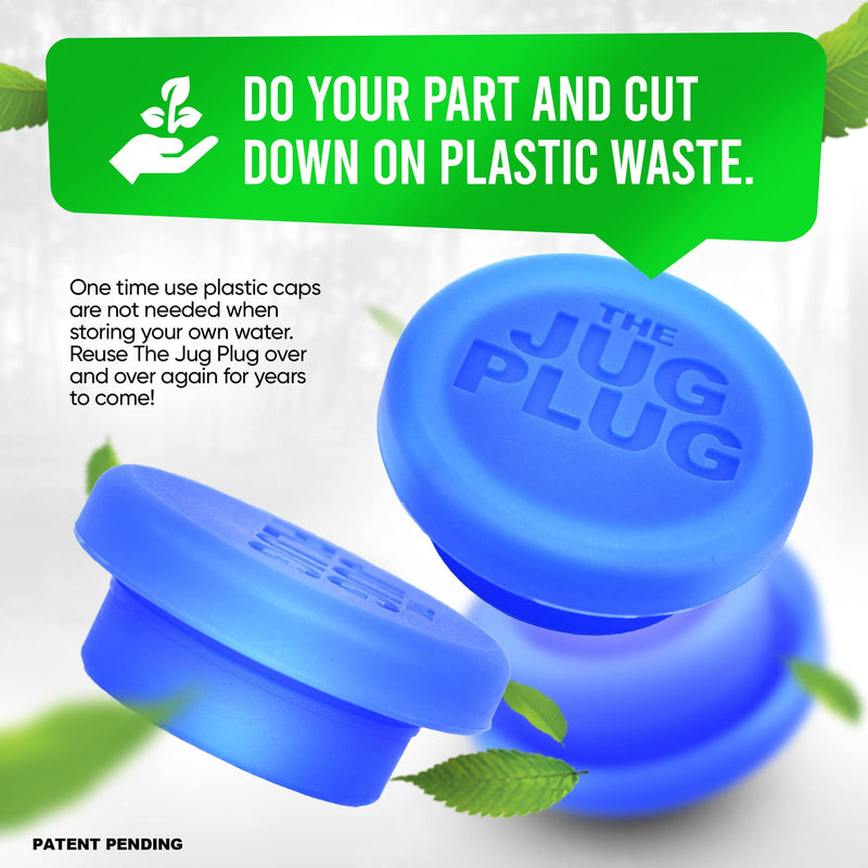 [Australia - AusPower] - The Jug Plug - 5 Gallon Water Jug Reusable Replacement Cap - Silicone No Spill Top Lid Cover fits 55mm Bottles - Pack of 3 