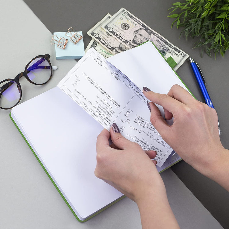 [Australia - AusPower] - Clever Fox Check Register – Deluxe Checkbook Log with Check & Transaction Registers, Bank Account Register Booklets for Personal and Work Use, A5 Hardcover - Green A5 (5.8'' x 8.3'') 