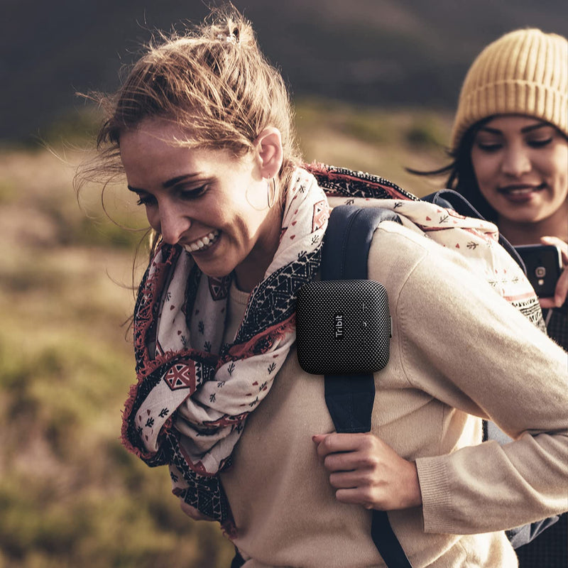[Australia - AusPower] - Portable Speaker, Tribit StormBox Micro Bluetooth Speaker, IP67 Waterproof & Dustproof Outdoor Speaker, Bike Speakers with Loud Sound, Advanced TI Amplifier, Built-in XBass, 100ft Bluetooth Range Black 