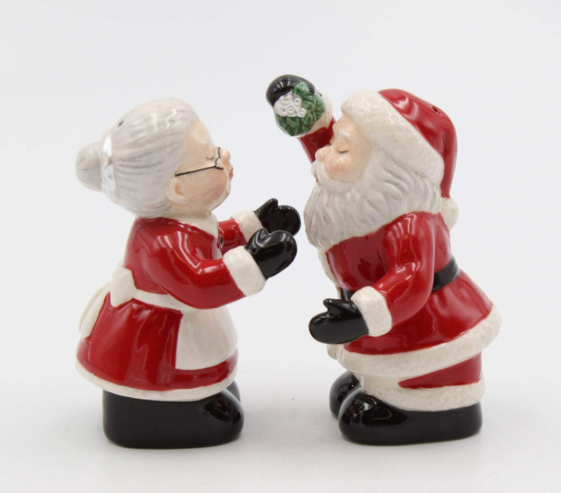 [Australia - AusPower] - Cosmos Gifts Kissing Santa Couple S/P Salt and Pepper Set, Multicolored 