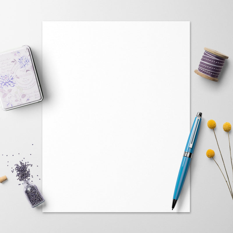[Australia - AusPower] - 321Done Blank Notepad - 50 Sheets (8.5" x 11") - Luxury Memo Scratch Pad for Writing Notes, Drawing, Sketching - Thick Premium Paper - Made in The USA - Plain White Letter Size (8.5" x 11") 