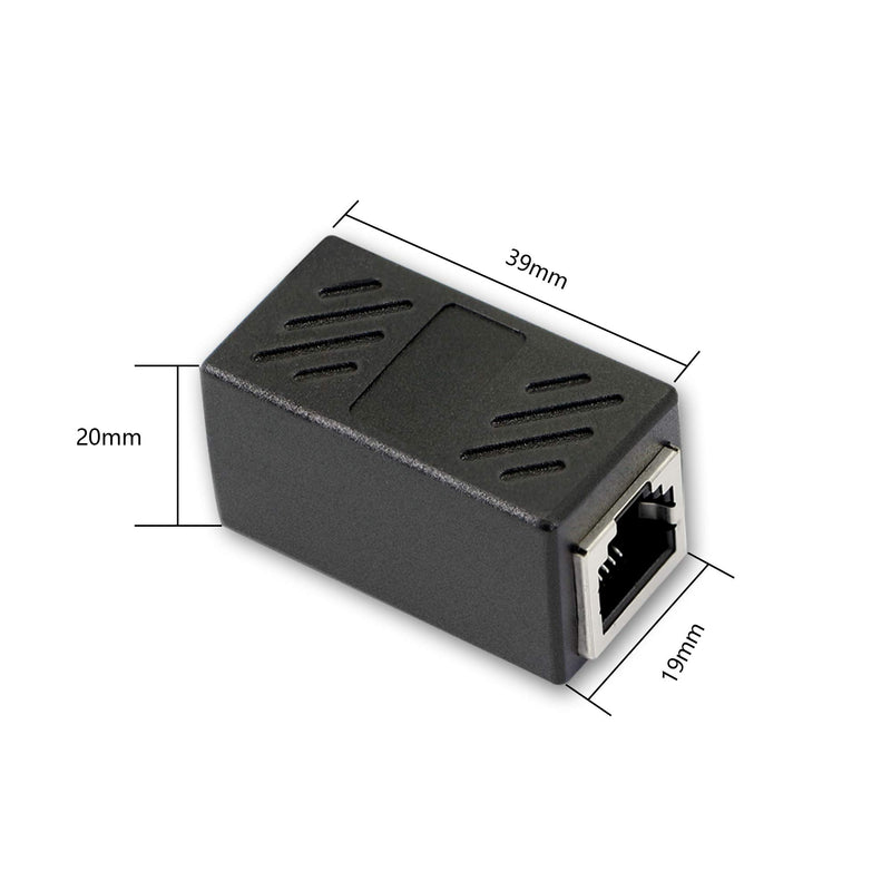 [Australia - AusPower] - SinLoon RJ11 Coupler RJ11 Female to Female 6P6C Telephone Inline Coupler Straight Telephone Cable Extension Adapter for Landline Fax Machine (Straight) 