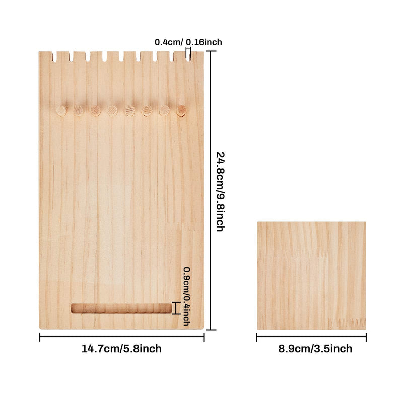 [Australia - AusPower] - AHANDMAKER Necklace Display Holder, Wooden Plank Necklace Jewelry Display Stand Wooden Jewelry Organizer Stand for Home Bedroom 