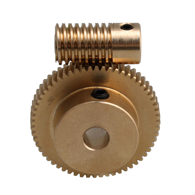 [Australia - AusPower] - CNBTR 4mm Bore Hole Diameter Brass Gear Shaft with 60 T Wheel 0.5 Modulus Set Drive Gear Box Shaft 