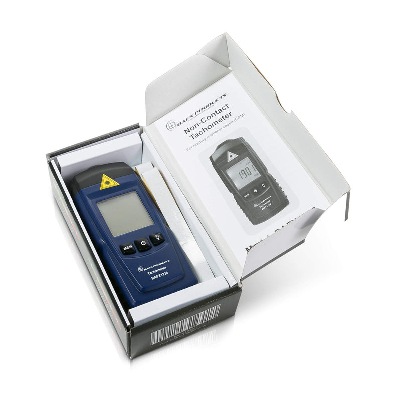 [Australia - AusPower] - BAFX Products Handheld Infrared Light Non Contact Digital RPM Tachometer Meter to Measure Rotational Speeds 