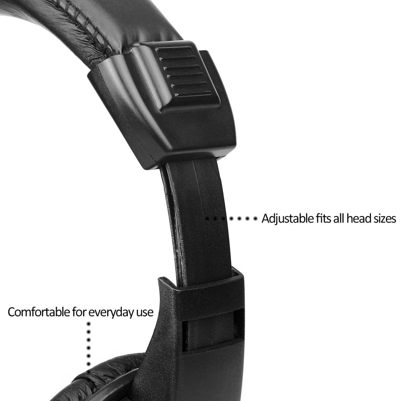 [Australia - AusPower] - Retevis Walkie Talkie Earpiece Boom Mic 2 Pin Overhead Headphone with VOX PTT Headset Microphone for Baofeng UV-5R BF-888S Retevis H-777 RT22 RT21 Two Way Radio (1 Pack) 