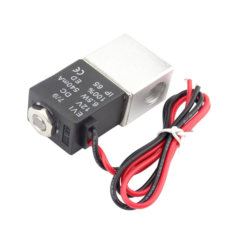 [Australia - AusPower] - 1/4inch DC 12V 2 Way Normally Closed Electric Solenoid Air Valve 