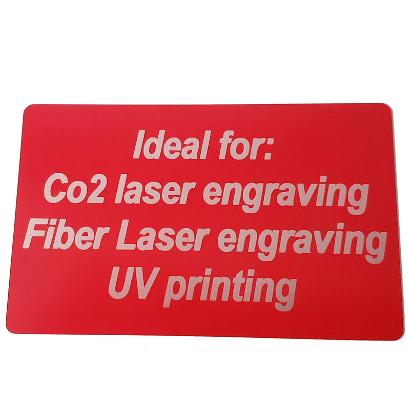 [Australia - AusPower] - Metal Business Card Blanks (100 PCS) Aluminum Cards for Laser Engraving And UV Printing (Red Gloss) Red Gloss 