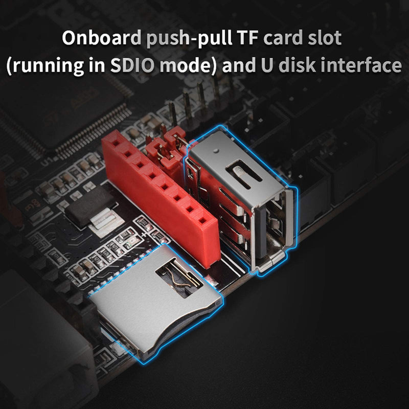 [Australia - AusPower] - BIGTREETECH SKR 2 Control Board Upgrade Silent Board for 3D Printer Based on SKR V1.4 Turbo Motherboard for BIQU B1 Compatible TMC2209,2208 Support TFT Display (Main Control Chip is STM32F429VGT6) SKR 2 (STM32F429VGT6) 