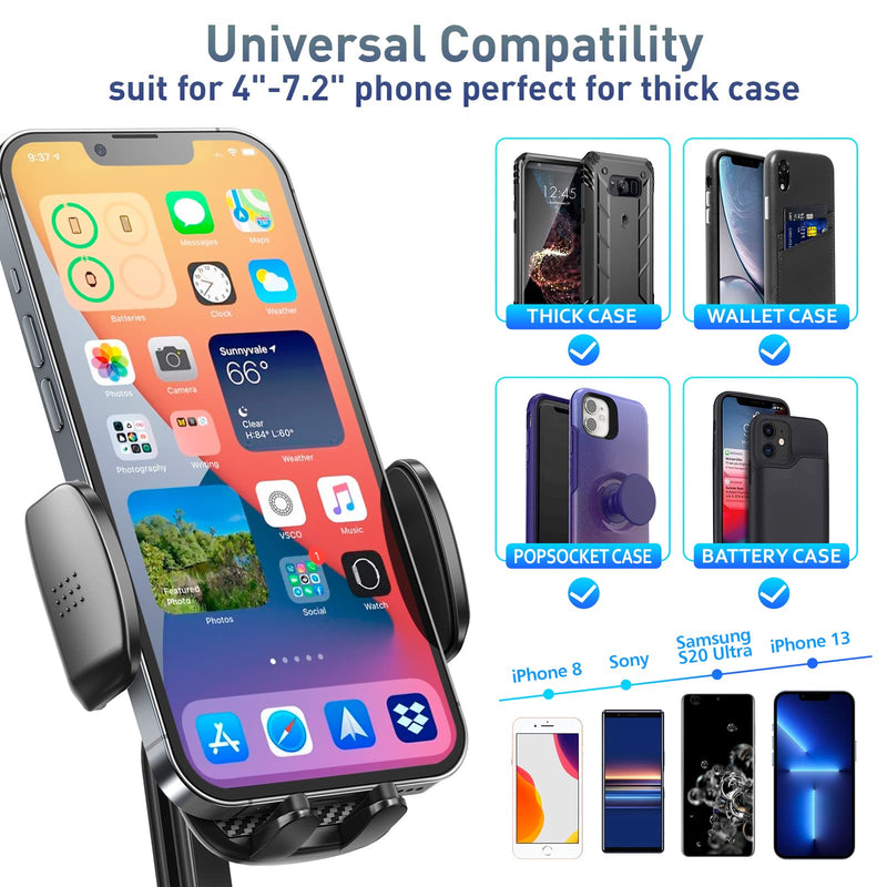 [Australia - AusPower] - Cup Holder Phone Mount, TOPGO Automobile Cup Holder Smart Phone Cradle with Adjustable Neck [Bumpy Road Friendly & Super Stable] for iPhone 13/12/11 Pro Samsung All Phones & Cars 